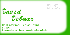 david debnar business card